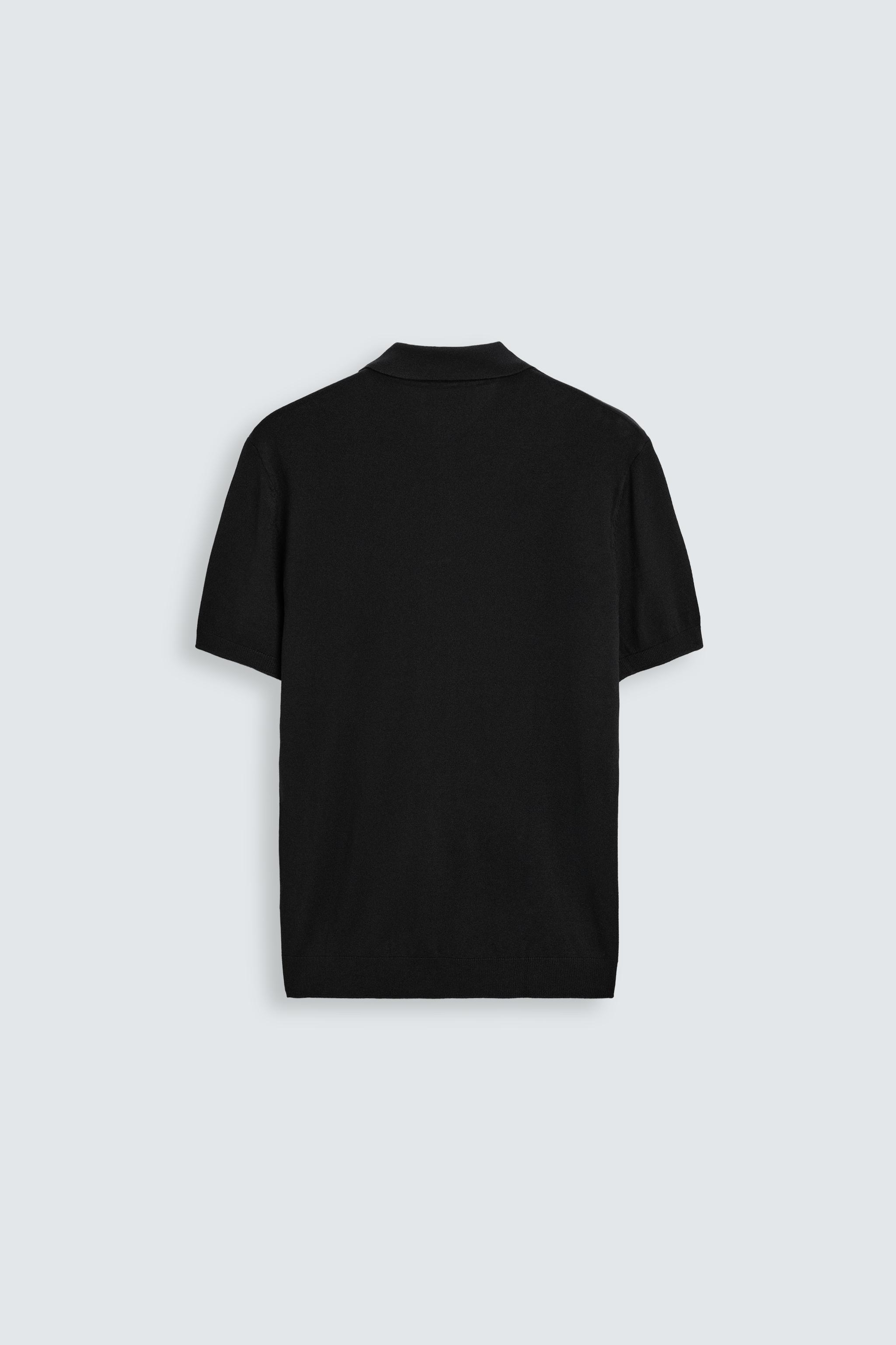 VISCOSE BLEND KNIT POLO SHIRT